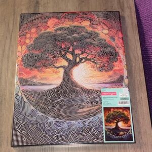 🆕💜 Hobby Lobby Colorful Tree Diamond Painting Kit 11.8” x 15.7” – New